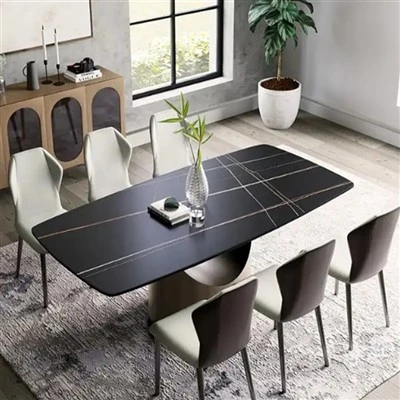 Black Sintered Stone Dining Table