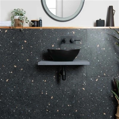 Black Terrazzo Slab Tiles For Bathroom