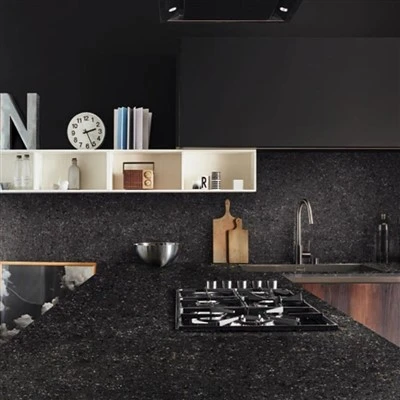 Black Terrazzo Slab Tiles For Kitchen Countertop
