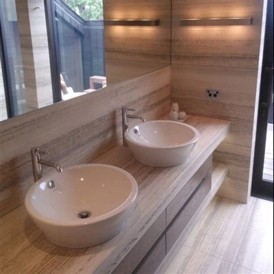 Blue Silver Travertine Slab