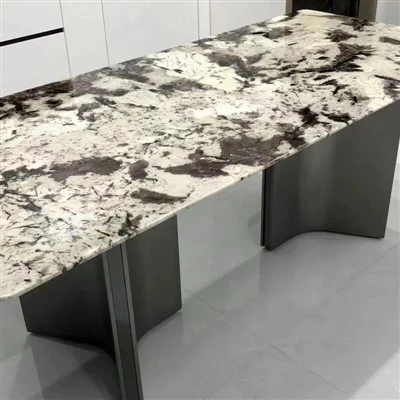 Snow Mountain Blue Dining Table